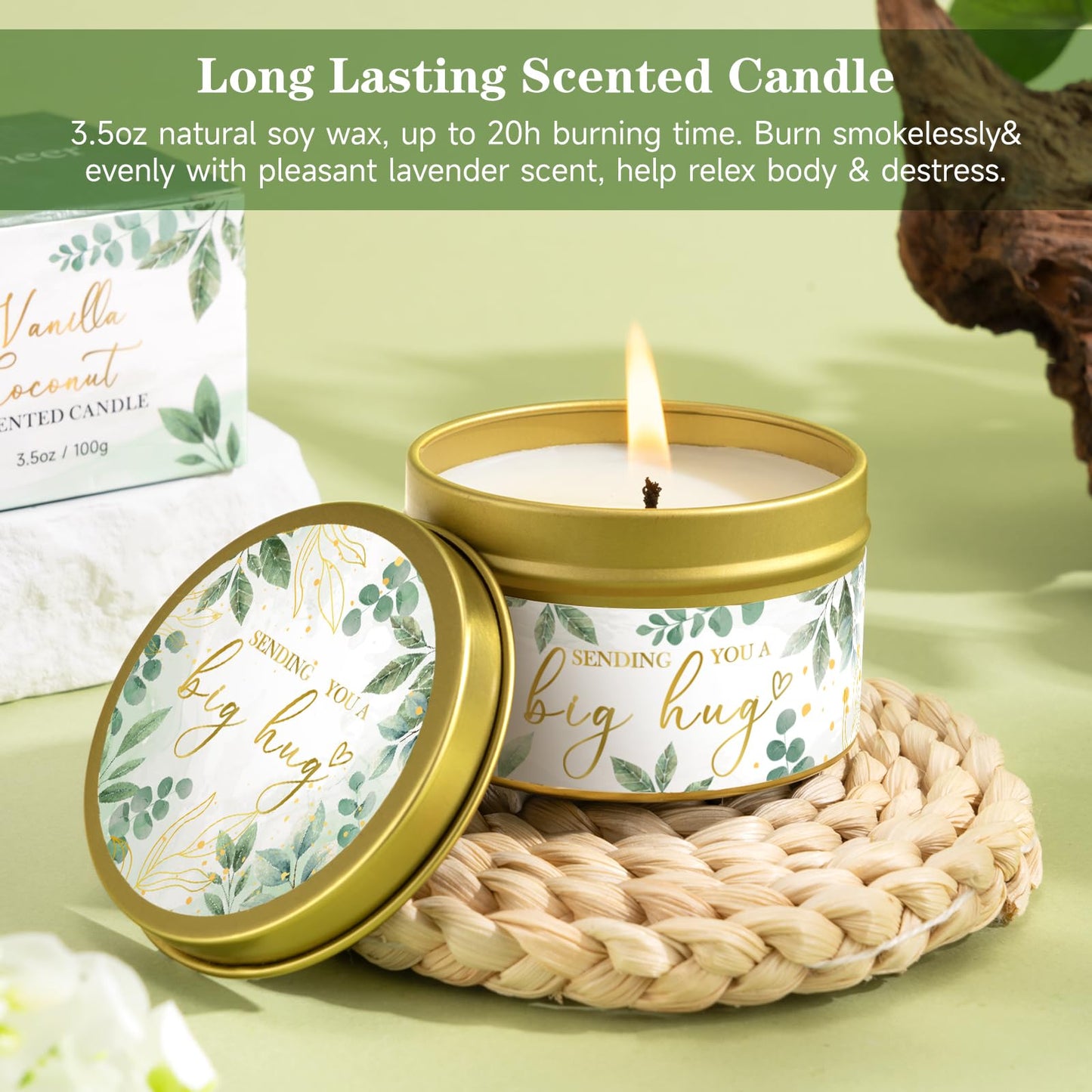 Self Care Gifts for Women, Get Well Soon Care Package for Women w/Blanket, Relaxing Spa Baskets Birthday Gifts for Mom Her Sister Best Friend Wife Girlfriend (White)