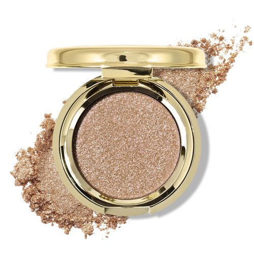 KYDA Single Glitter Eyeshadow, Sparkling Champagne Brown Eyeshadow, Cold Neutral Brown Shimmer Pressed Powder Eyeshadow, High Glow Eyeshadow Compact, Lightweight Blendable Pearl Eyeshadow, Cold Brown
