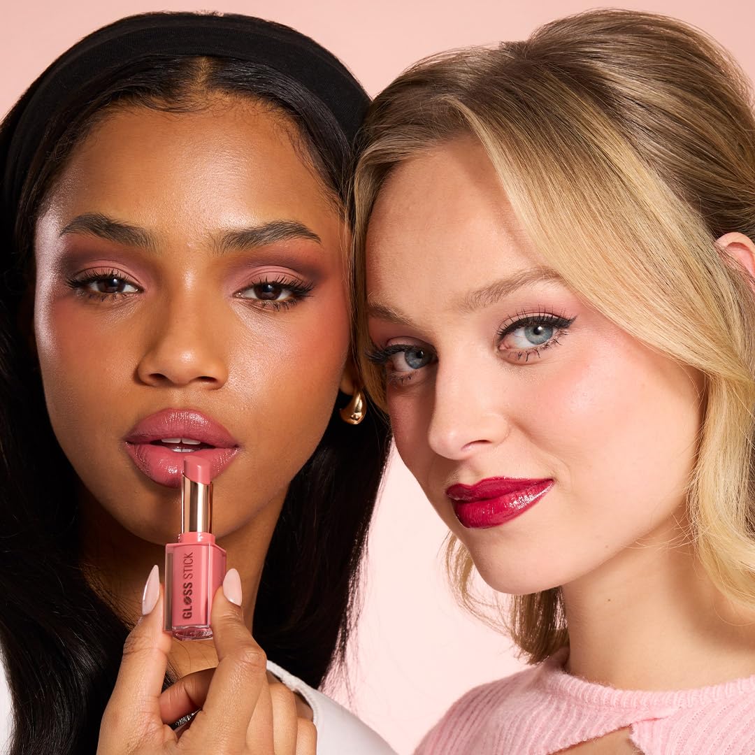 Revolution Beauty London, Pout Lip Gloss Stick, Pigmented High-Shine Formula with Hyaluronic Acid & Vitamin E, Vegan & Cruelty-Free, Sugar Plum Mauve, 0.1 fl oz