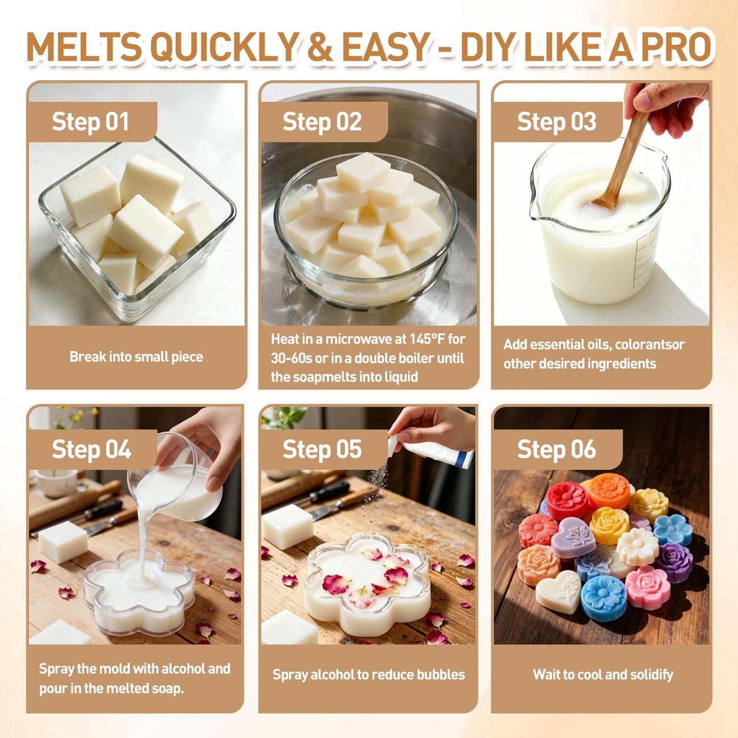 Soap Base - Moisturizing Melt Pour Soap Base, Pre-Cut, Sensitive Skin Safe, No Artificial Color or Fragrance, Vegan&Cruelty-Free, SLS/SLES Free, Organic Soap Base (16 Ounce (Pack of 1), Goat Milk)
