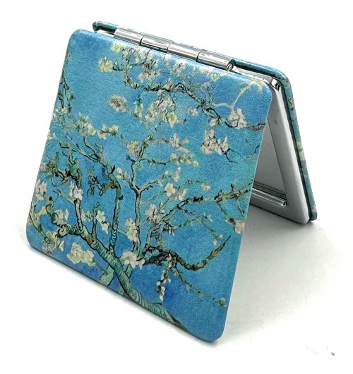 Aeisage Compact Mirror Purse Mirror Small Makeup Mirror Travel Mirror Mini Pocket Mirror Lipstick Mirror Almond Blossom Van Gogh Art Artistic Gifts for Mum