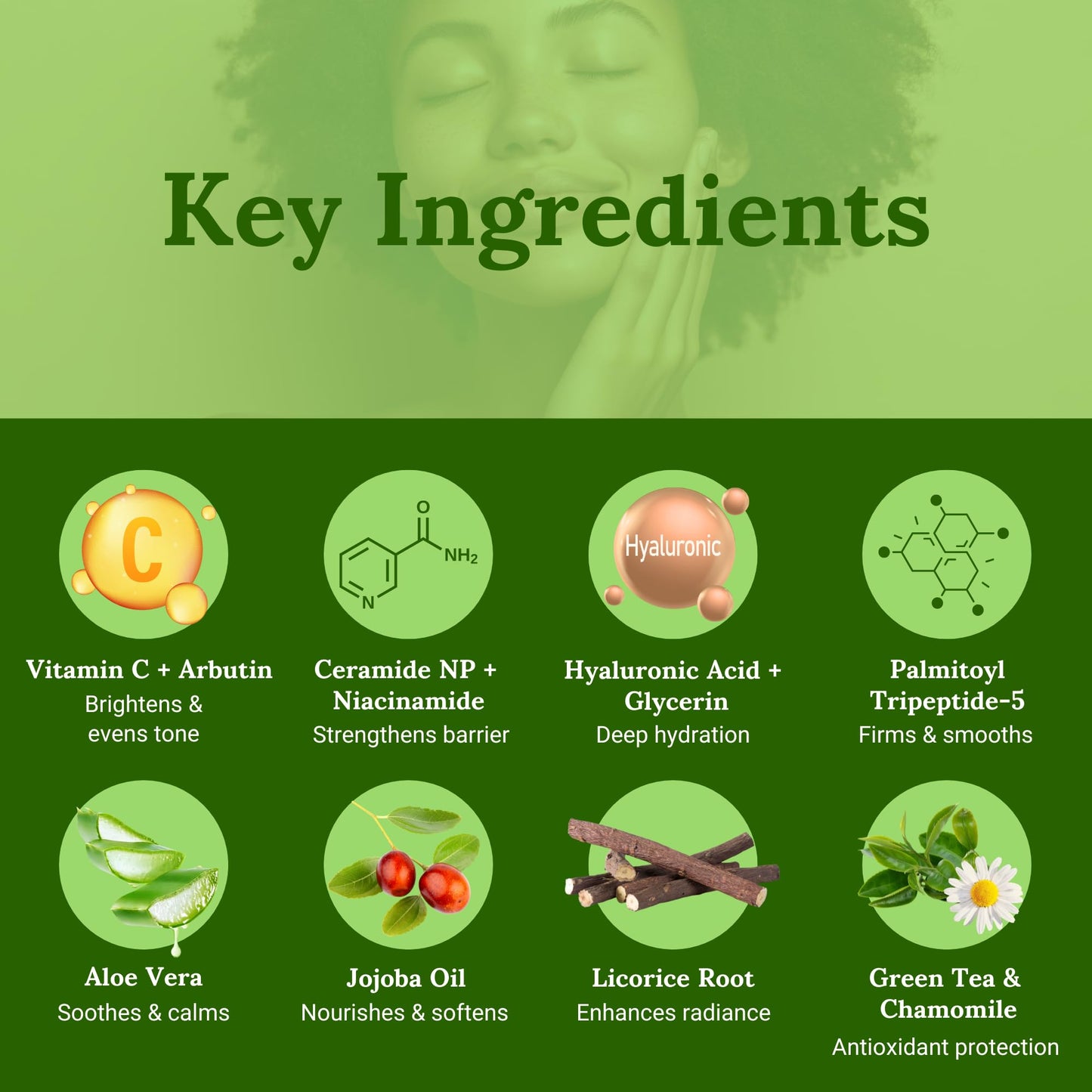 Rejalla - Face Moisturizer for Women - Vitamin C Hyaluronic Acid Anti Aging Face Cream with Niacinamide Peptides Ceramides Collagen - Luminous Hydrating Facial Cream for Dry Mature Aging Skin - 4 oz