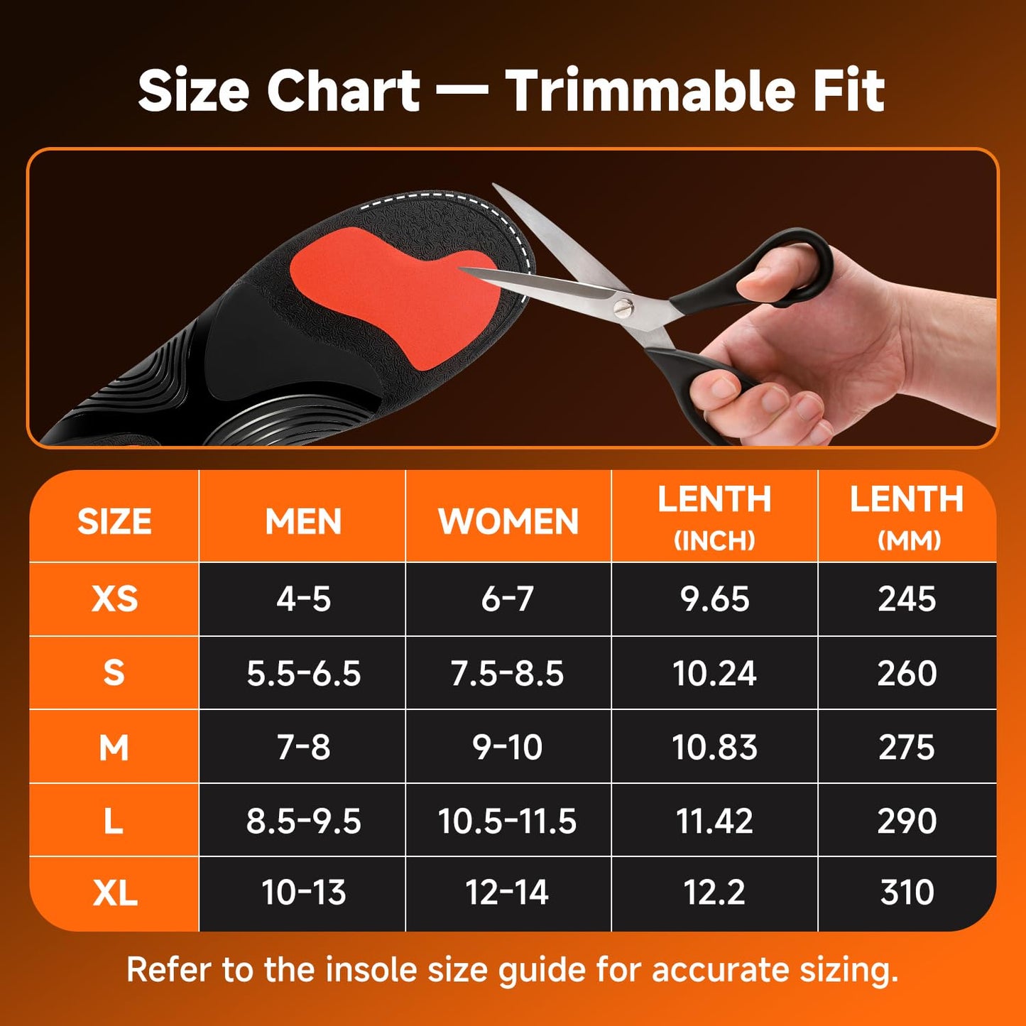 Ucanfeel Plantar Fasciitis Insoles Men Women, Shoe Inserts for Women, Heavy Duty Support Pain Relief Orthotics, High Arch Support for Foot Pain Relief, Work Boot Insoles for Standing All Day XL Black
