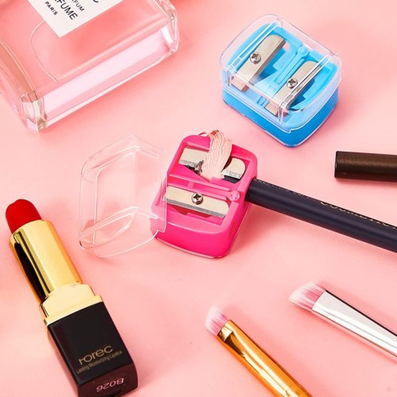 5 Pack Makeup Pencil Sharpener Eyeliner Sharpener Lip Pencil Sharpener Cosmetic Pencil Sharpener Dual Sharpener (Multi Colors)