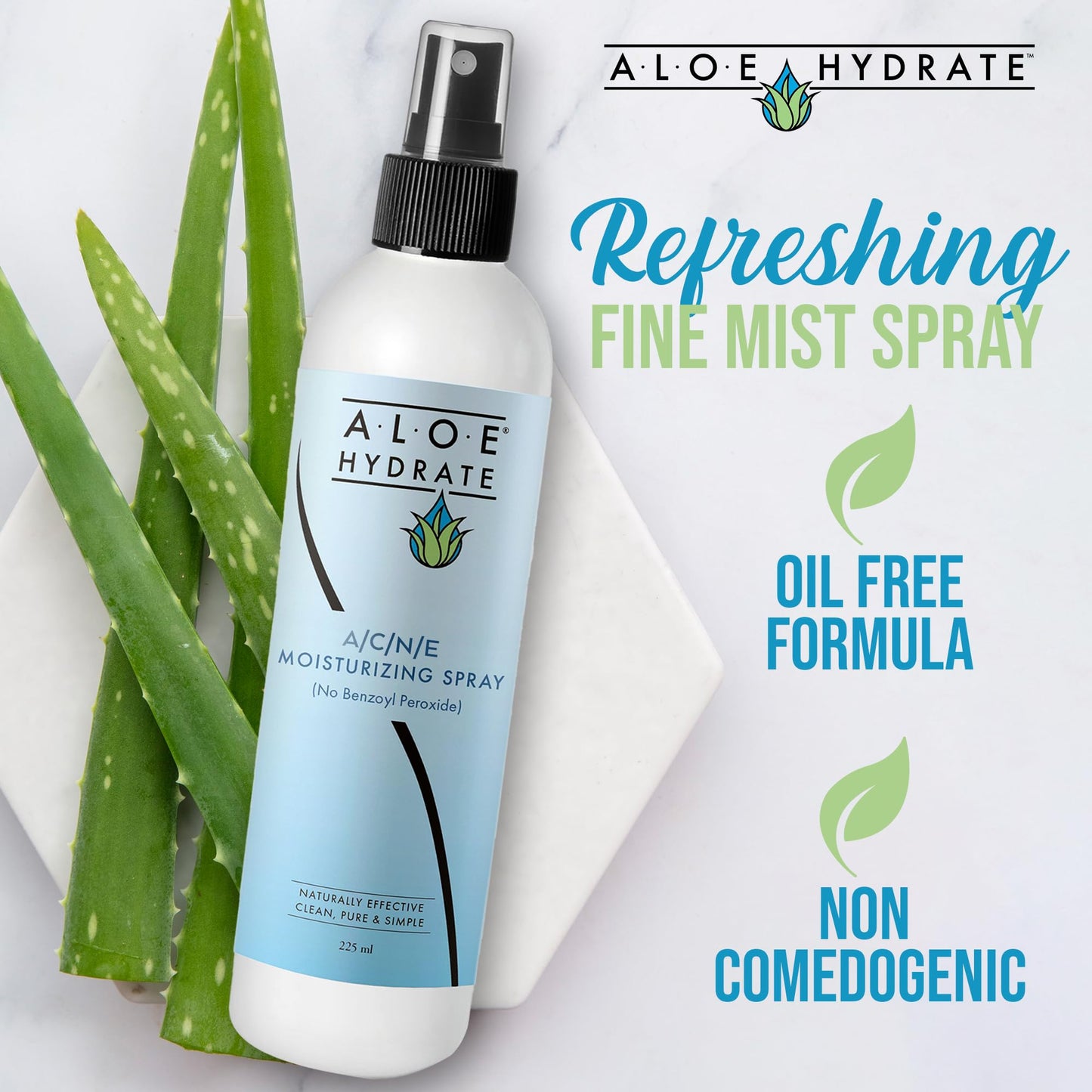 ACNE Moisturizing Face Spray. A Face Mist for Acne Care Powered by Aloe vera. Its Potent Gentle Formula Helps Fight ACNE, Blemishes & OIliness for a More Clear, Smooth & Healthy Complexion.