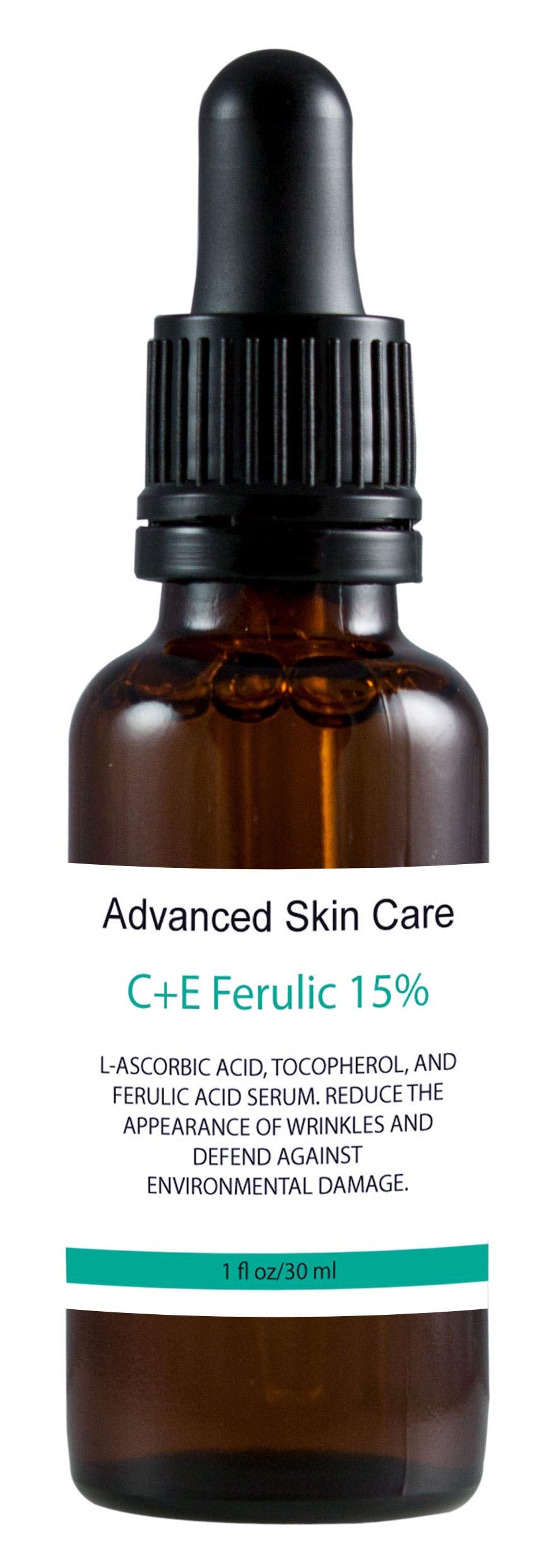 Advanced Skin Care 15% Vitamin C Face Serum with Vitamin E and Ferulic Acid | Hydrating Formula | Rejuvenating & UV Protection (compare to skin Ceut) All Skin Type 1oz