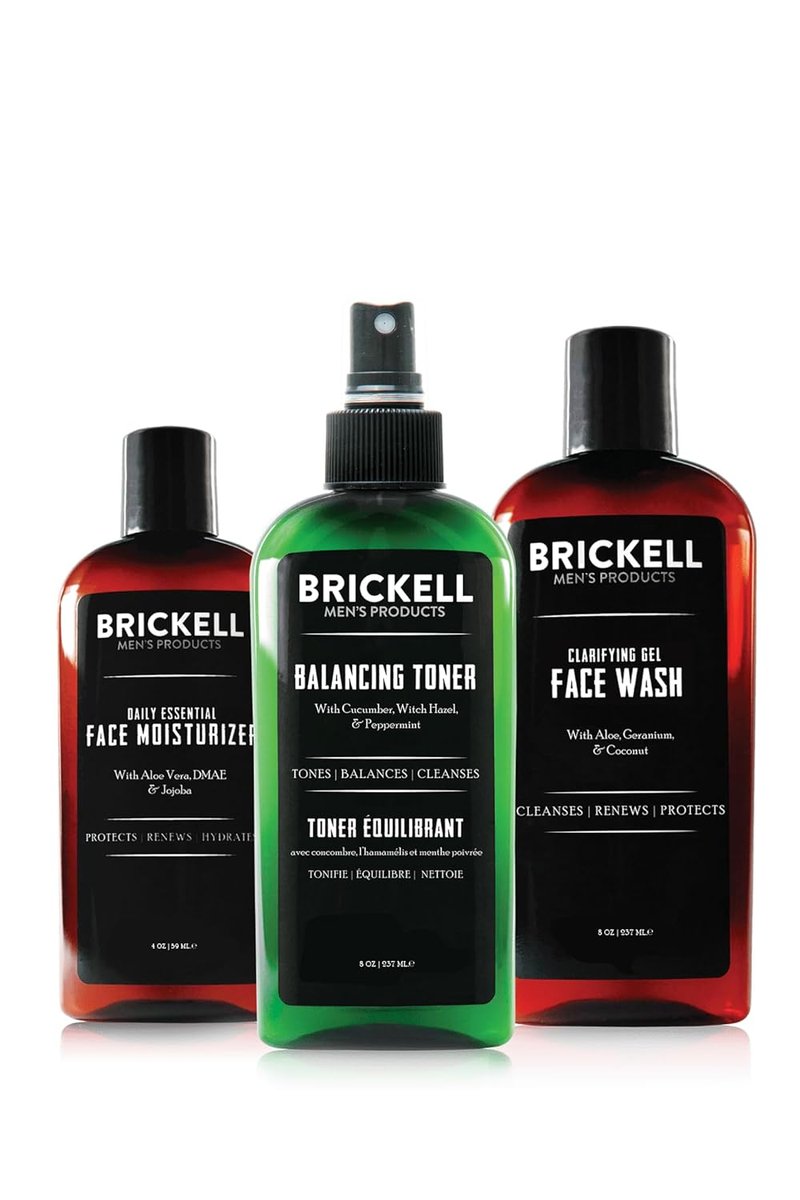 Brickell Men's Daily Face Cleanser - Oily Skin Gel Wash with Aloe & Hyaluronic Acid | Unscented