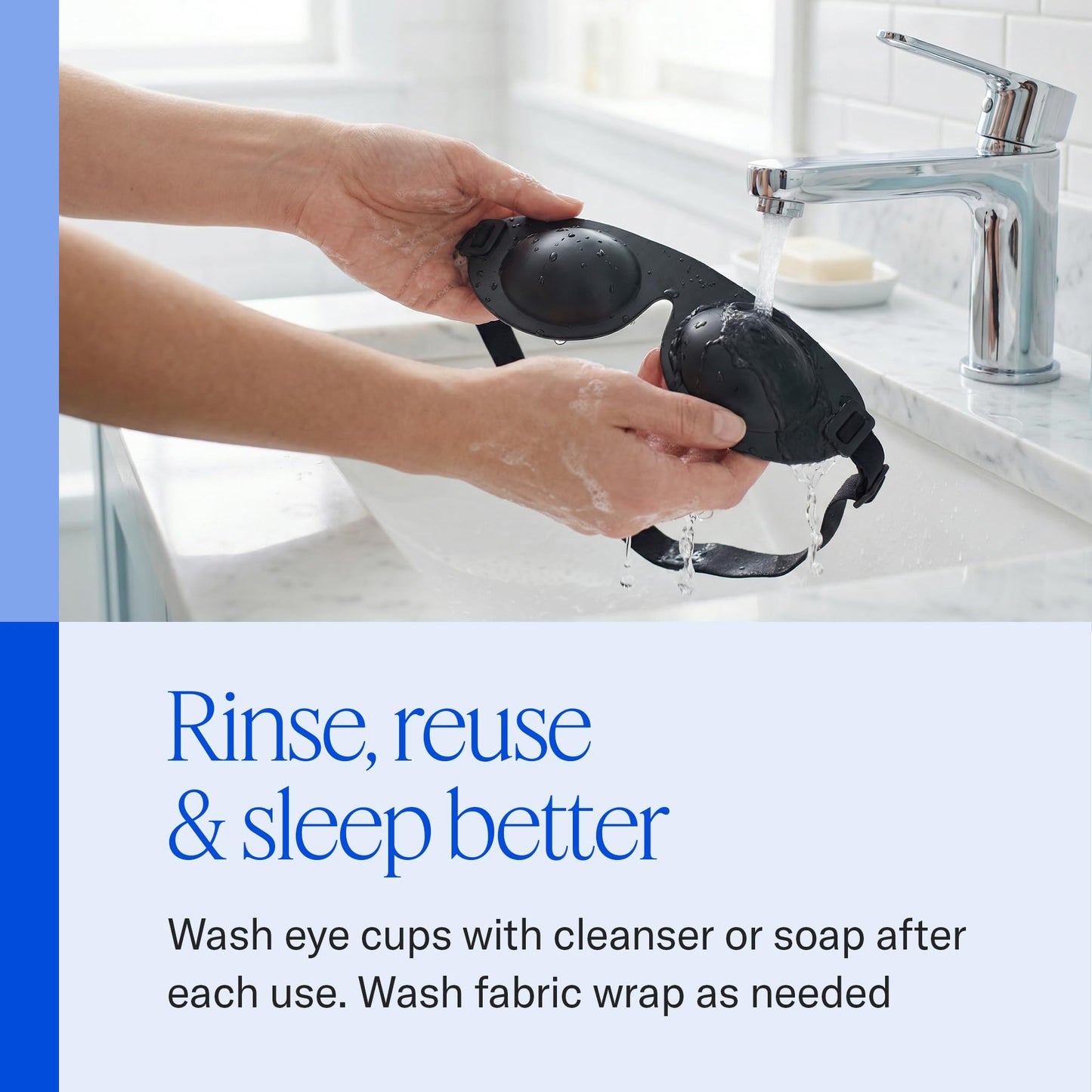 EyeEco Eyeseals Hydrating Sleep Mask, Charcoal - CPAP Compatible
