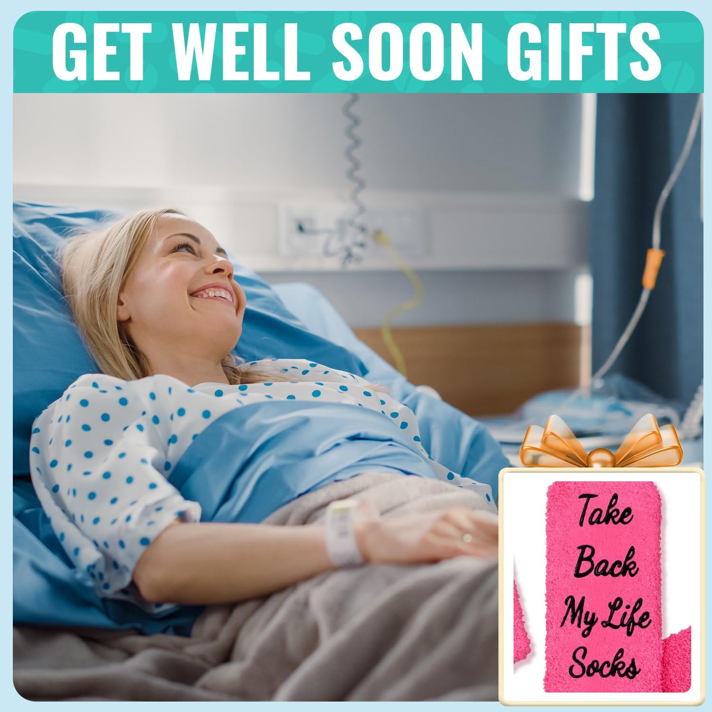 HAPPYPOP Inspirational Chemo Cancer Gifts - Women Breast Cancer Awareness Socks for Survivors, Comfort Chemo Care Gift Ideas for Patients Female Pink