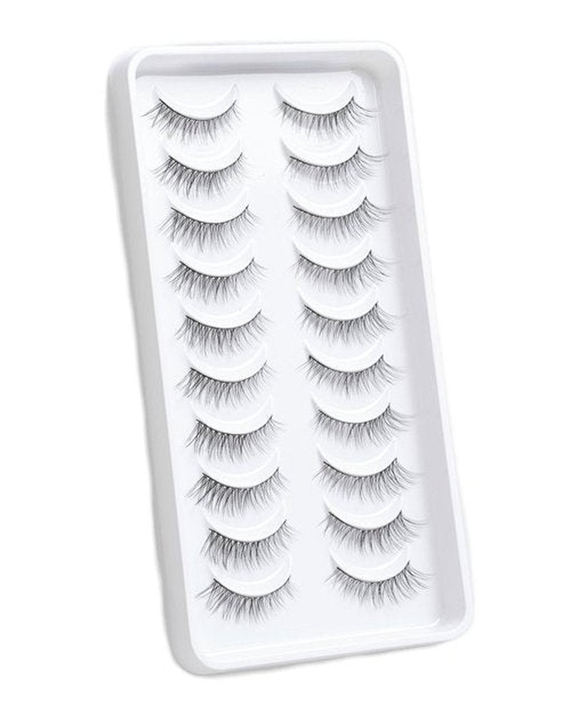 Wispy Lashes That Look Like Extensions Natural Cat Eye False Lashes Volume Reusable False Eyelashes Natural Look 11 mm 10 Pairs D8