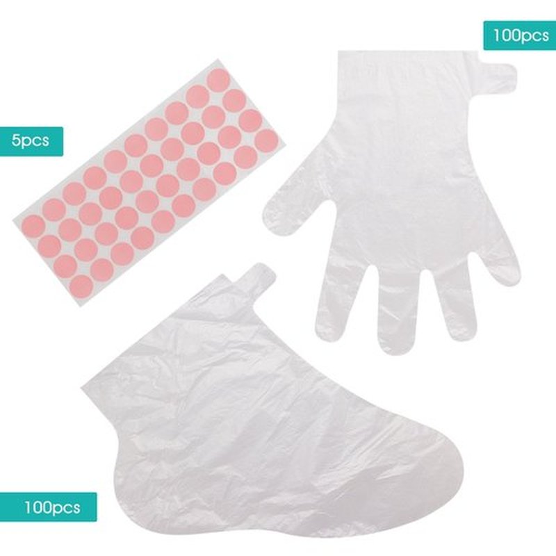 Segbeauty 200pcs Paraffin Wax Bath Liners, Plastic Socks for Moisturizing, Paraffin Baths Gloves for Hand, Foot Covers Pedicure Bags for Feet Thermal Hot Wax thera-py SPA Paraffin Wax Machine