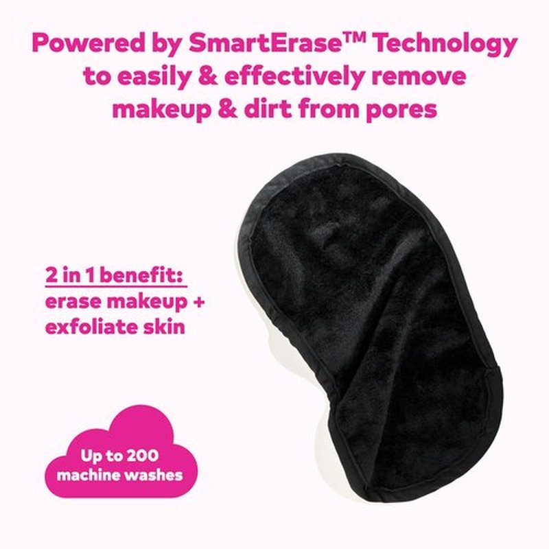 MakeUp Eraser, Erase All Makeup With Just Water, Including Waterproof Mascara, Eyeliner, Foundation, Lipstick and More (Chic Black)