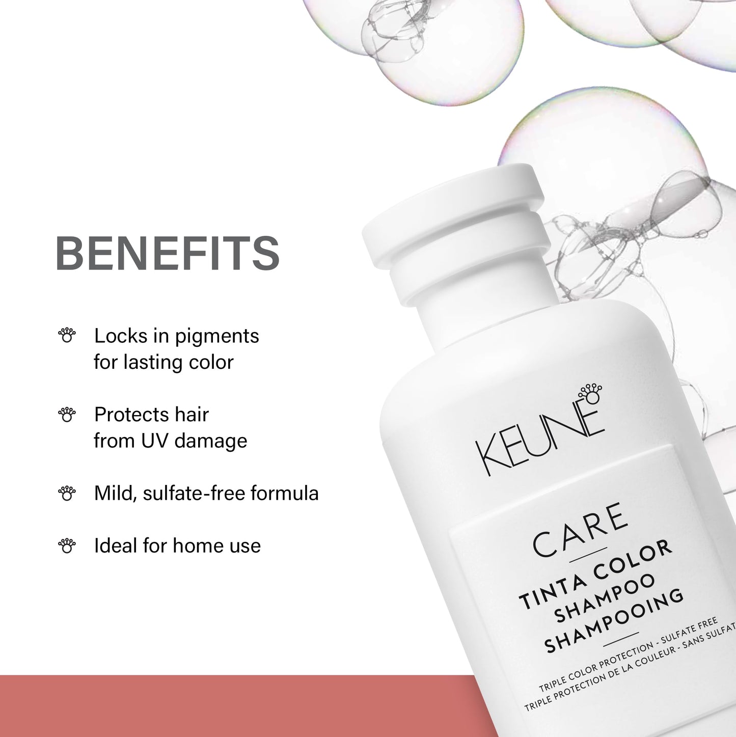 KEUNE Care Tinta Color Shampoo, Sulfate-Free and Paraben-Free Shampoo for Color Treated and Dyed Hair, Color Safe Cleanser with UV Protection, 10.1 Fl Oz
