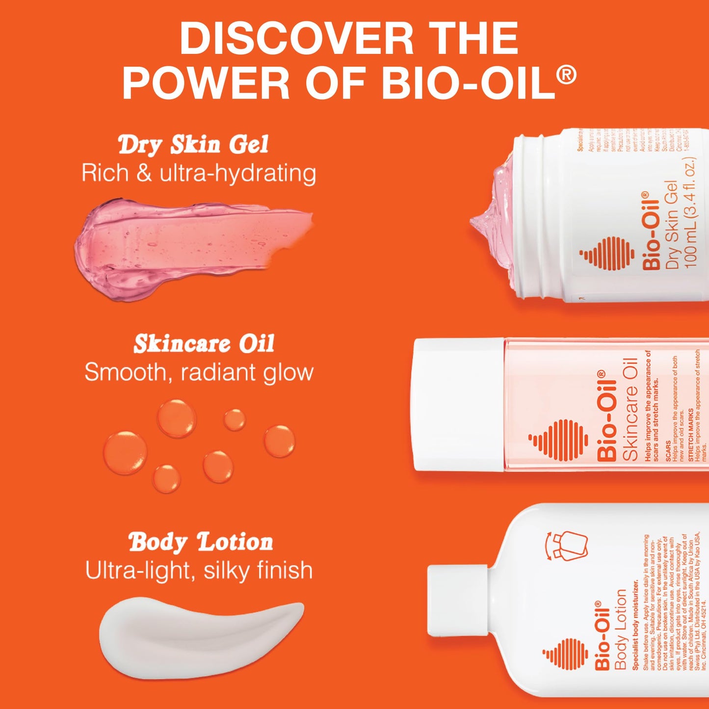 Bio-Oil Skincare Bundle, Stretch Marks & Dry Skin Trial Kit 3-Pc