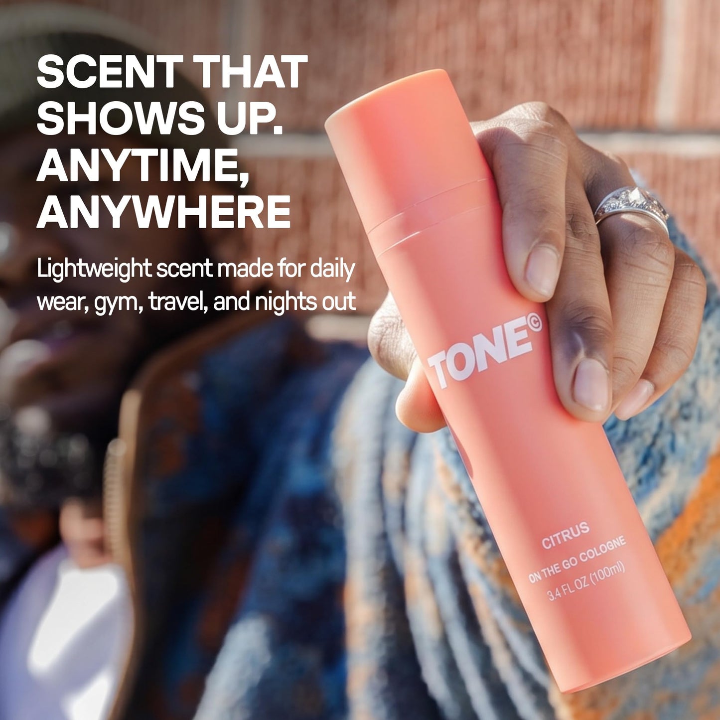 TONE Cologne & Body Mist for Men & Women | Citrus Cologne Spray | Notes of Grapefruit, Orange, and Pistachio | On The Go | Cologne and Perfume Mist, Travel Size Spray, 3.4 fl oz