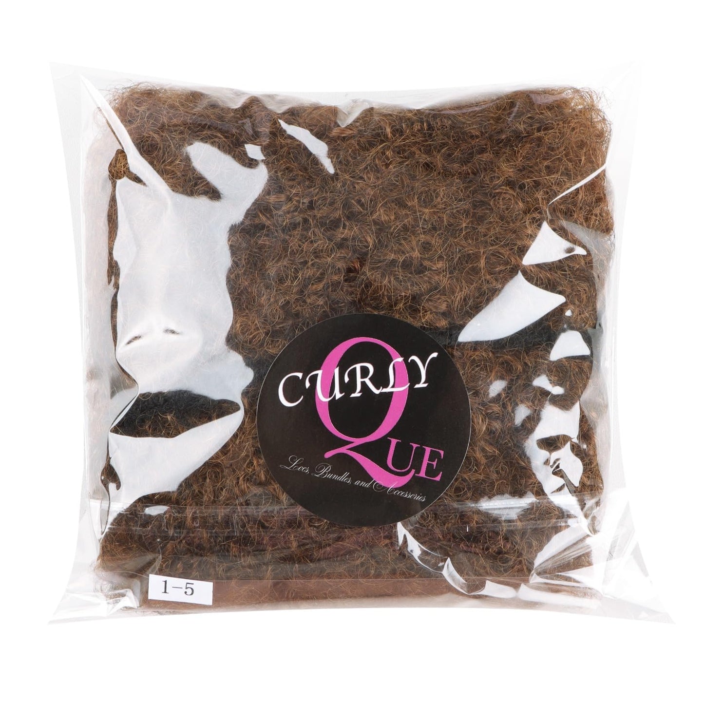 Curly Que Locs Afro Kinky Hair Bulk For Dreadlock Extensions, Repair Locs, Braiding, Crochet Hair for Black Women 8 inch, 30g pack (#8 - Light Brown)
