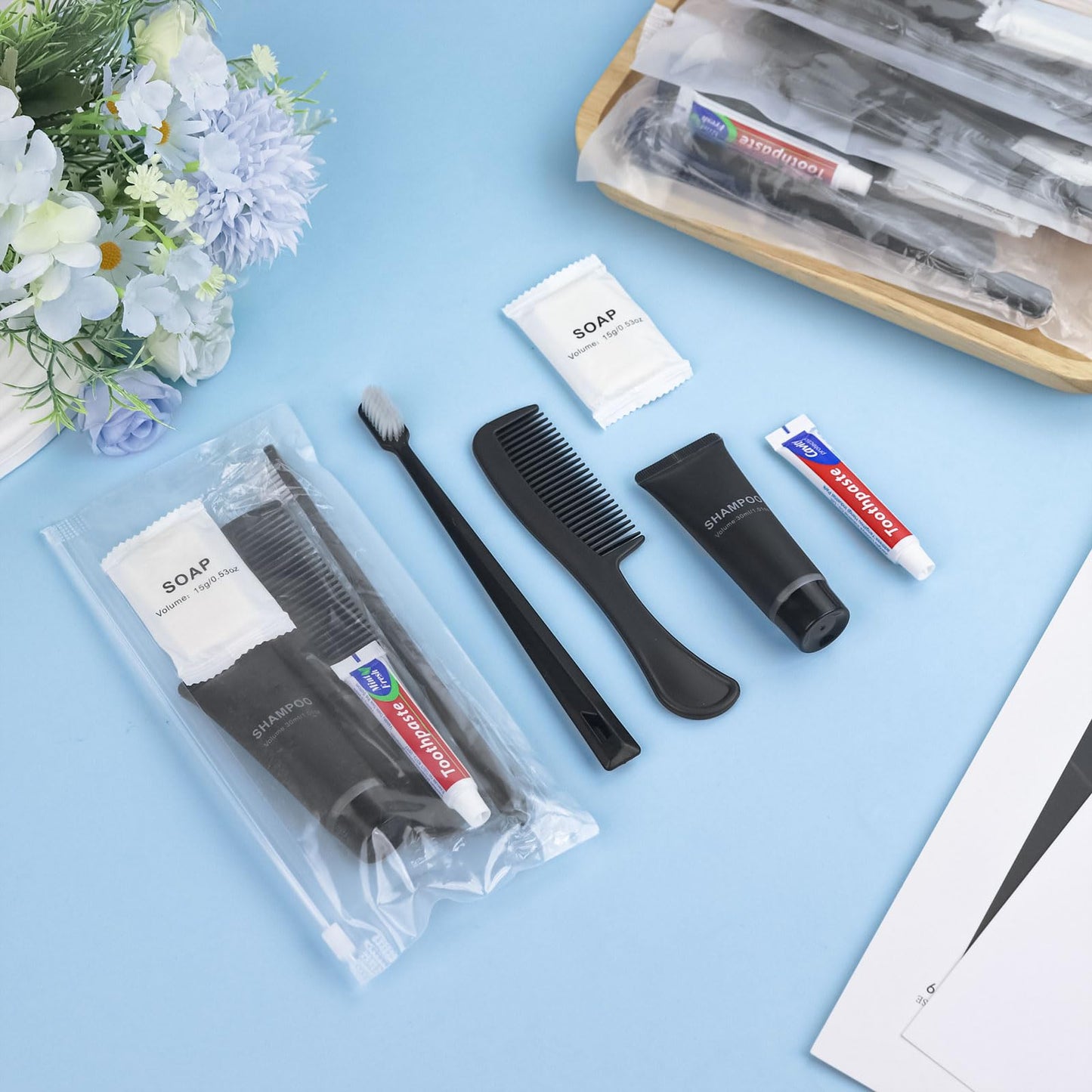LLHQAMT Hygiene Kit, Personal Hygiene Kit with Individual Package, Bulk Hygiene Supplies are Suitable for Travel, Hotel, Camping, Household (12 Set)