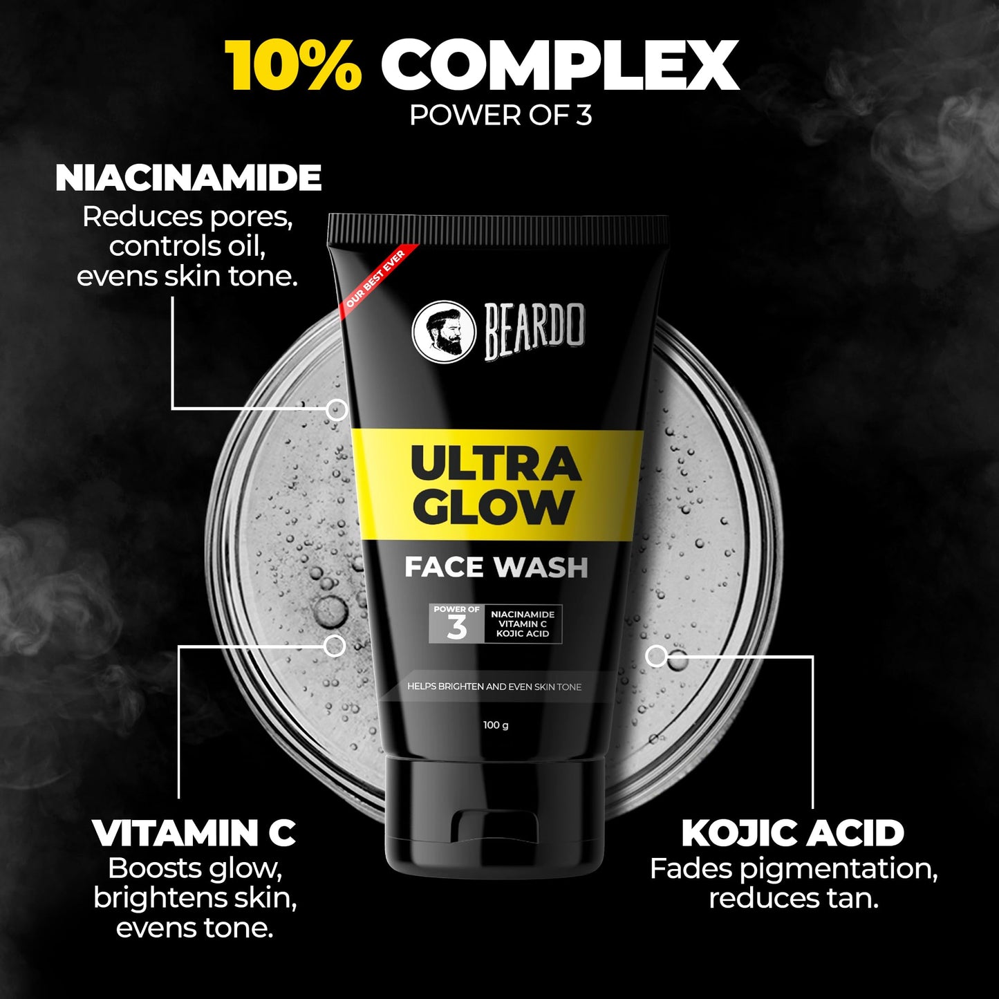 Beardo Ultraglow Facewash For Men, 100 ml | Made in India