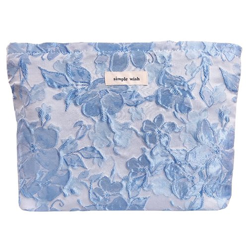STARDW Floral Cosmetic Bags Makeup Bags for Women and Girls,Travel Makeup Bag Large Aesthetic Makeup Bag,Makeup Organizer Bag Zipper Pouch (Embossed Flowers)