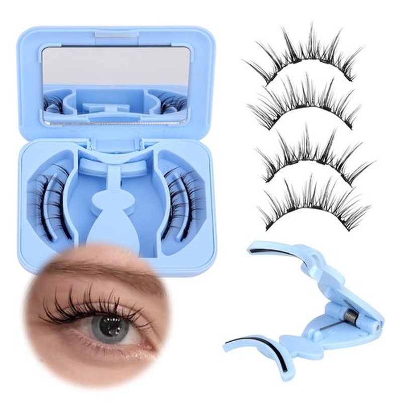 JIMIRE Magnetic Eyelashes with Applicator Upgraded Soft Magnetic Lashes Wispy Magnetic Eyelashes Natural Look Reusable Comfortable Magnetic Lashes with Applicator No Glue No Eyeliner Needed