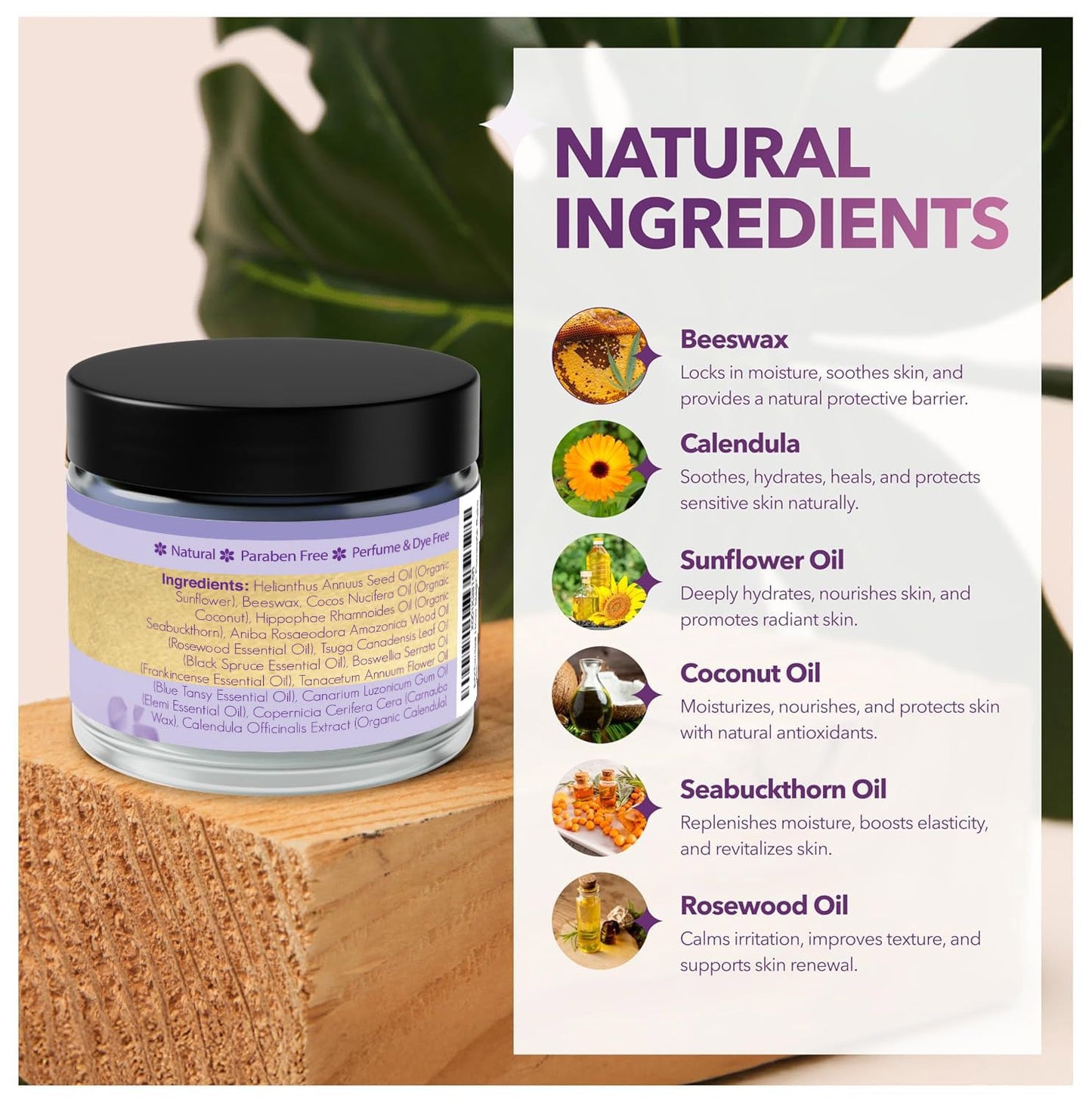 Vulva Balm & Organic Vaginal Moisturizer for Women: Natural Vulva Moisturizer & Vulva Cream for Dryness on Intimate Skin - NON Estrogen Cream - Perfect for Menopause & Shaving Rash Relief