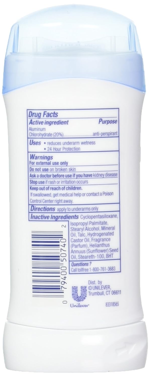 Dove Deodorant 2.6 Ounce Invisible Solid Sensitive Skin (76ml) (6 Pack)