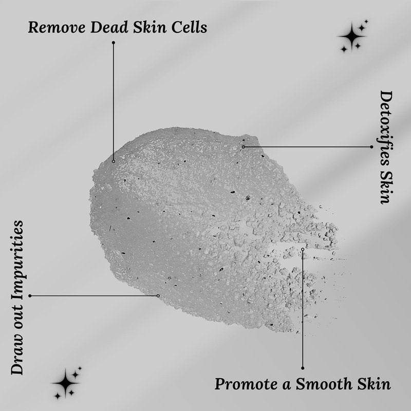 Sugar Body Scrub - Alcohol-Free Exfoliating Skincare with Refreshing Scent | 240ML (8.1 Fl Oz) Charcoal