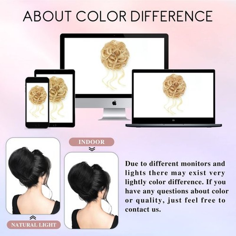HSLHDI Messy Hair Bun Hair Piece for Women Short Bun Tousled Synthetic Elastic Scrunchies Hairpiece for Women Girls (1-5pcs, 18H613#)…