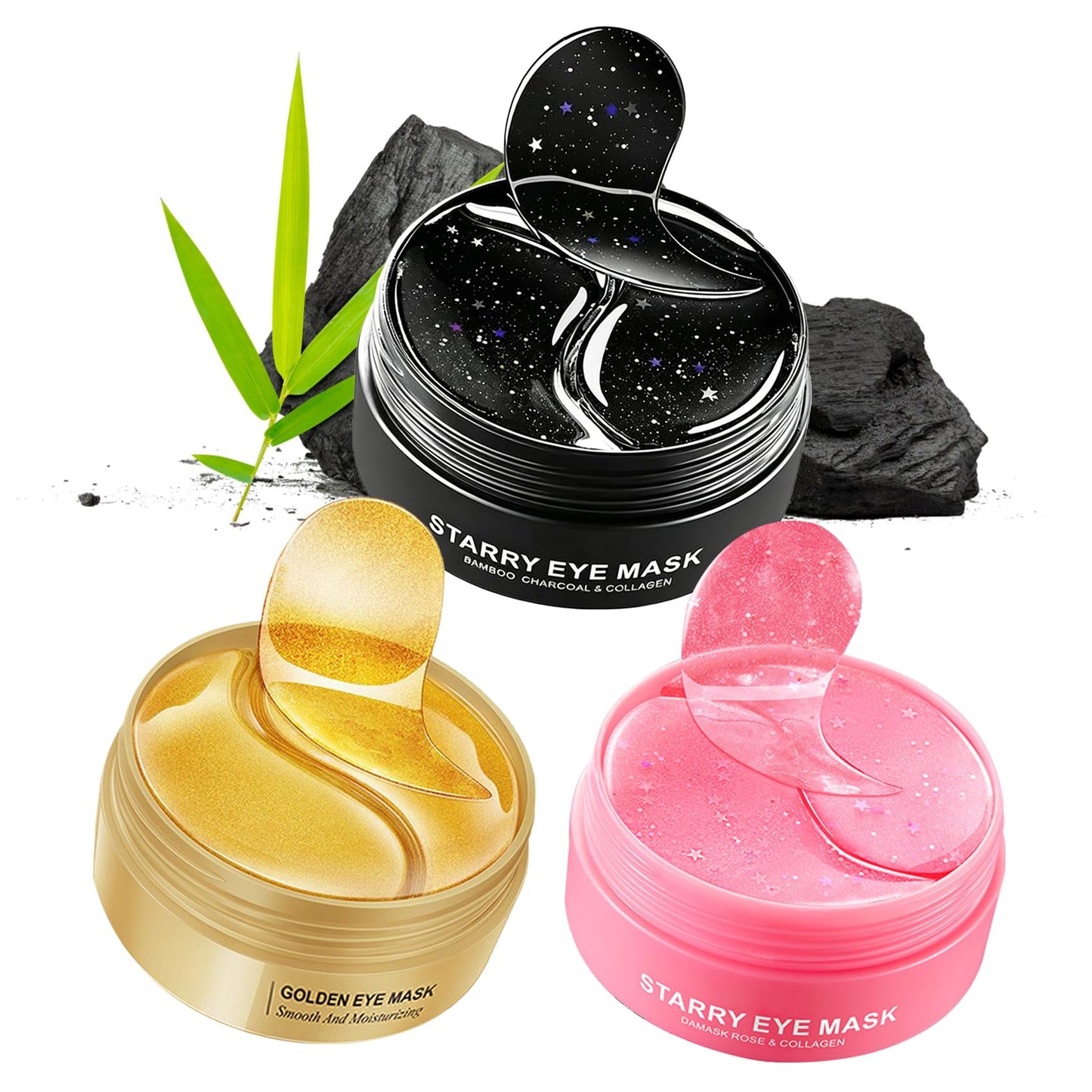 ZZCQzeze 3 Pairs Under Eye Patches,Hydrating Under Eye Masks,Moisturizing Eye Patches Bulk for Dark Circles,Undereye Mask Patches for Eye Care,Nourishing Eyemask Skin Care Set for Women 10