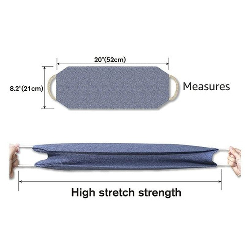 Evridwear Exfoliating Back Scrubber with Handles Two Sides for Body Shower Deep Cleans Skin Massages Invigorating Blood Circulation Men Women One Size (2 Pack Blue)