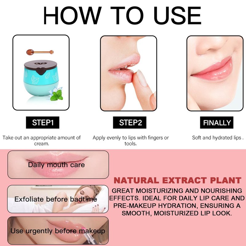 Bee Propolis louds Honey Lip Balm – Deeply Moisturizing Lips Sleeping Mask for Dry, Cracked Lips, Natural Lip Treatment with Bee Propolis & Honey Extract, Honeys Pot Jar Design
