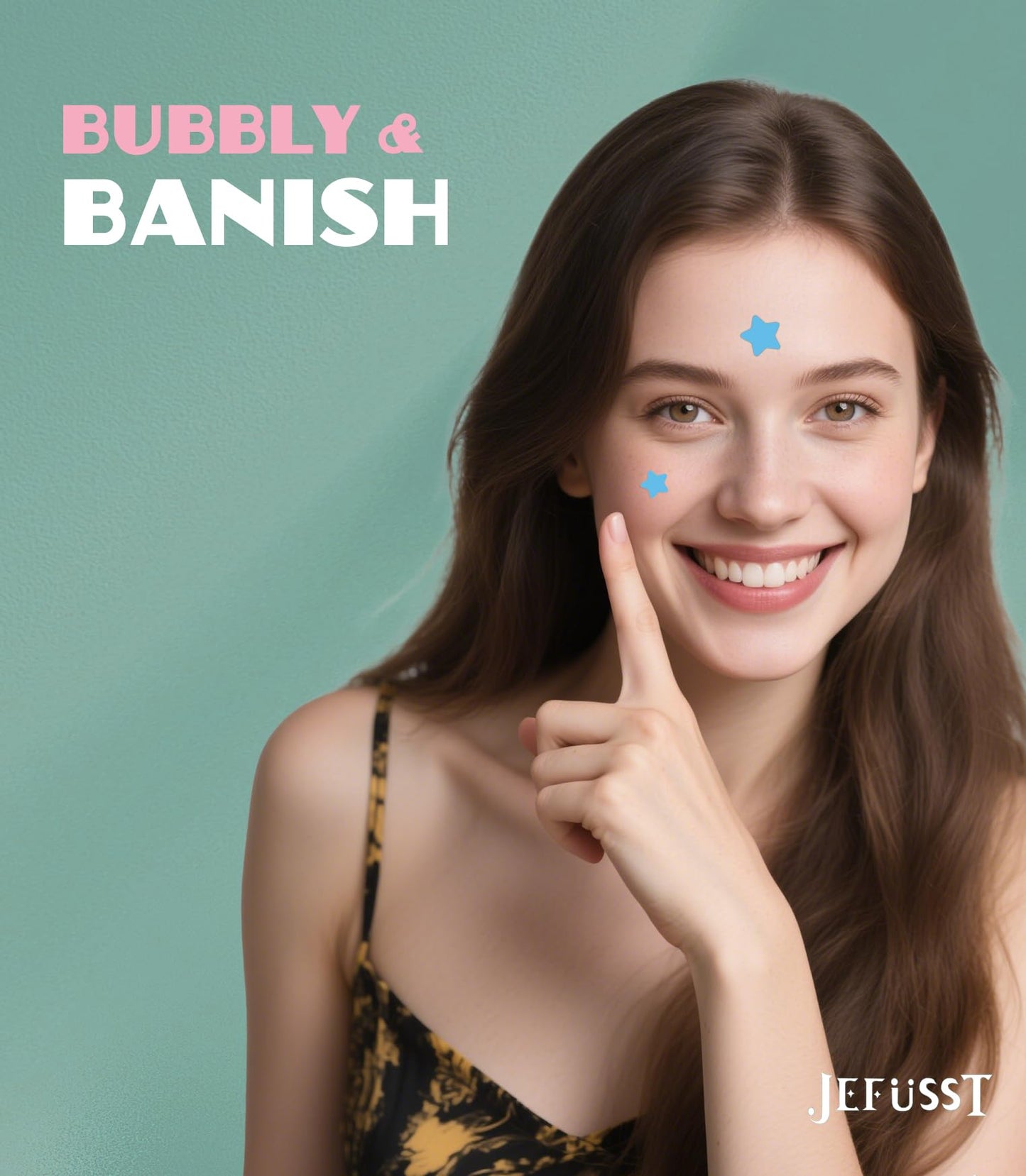 Jefusst Star Acne Patches 112 Counts, Pimple Patch Pimple Patches for Face Pimple Patches Stars Hydrocolloid Acne Patches Cute Zit Patches Healing Sticker, Blue and Pink