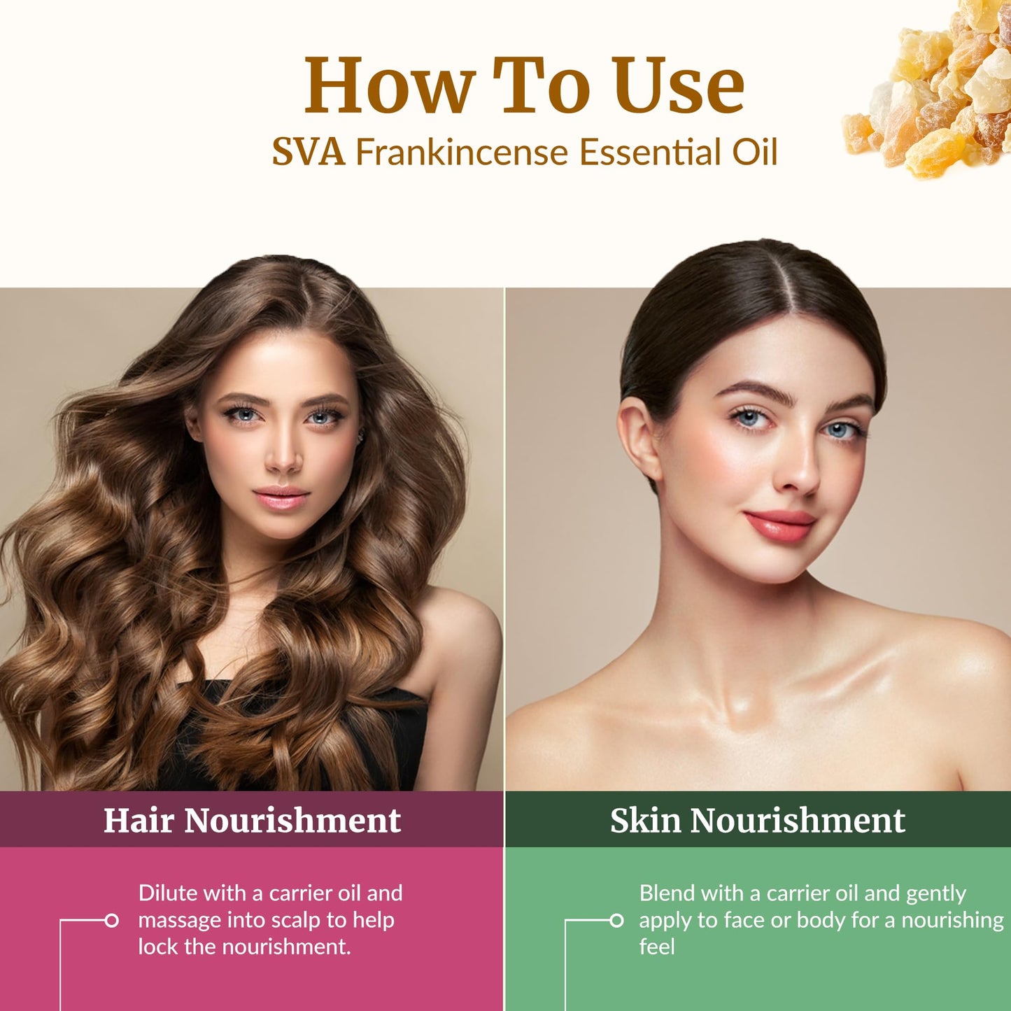 SVA Frankincense Essential Oil – 1 Fl Oz – for Diffuser, Skin & Hair Care – Ideal for Massage & DIY Blends – with Dropper