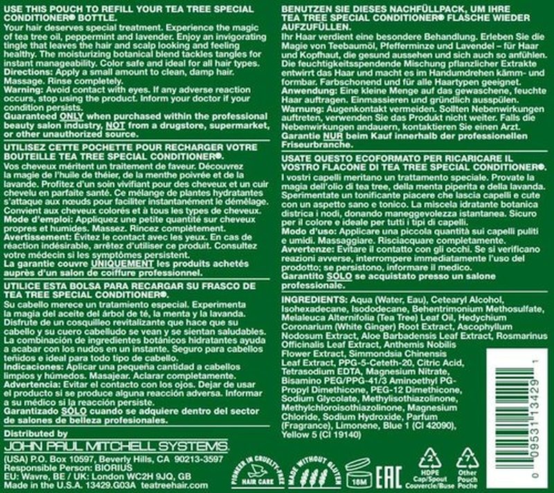 Tea Tree Special Conditioner, Detangles, Smooths + Softens, For All Hair Types, 33.8 fl. oz.
