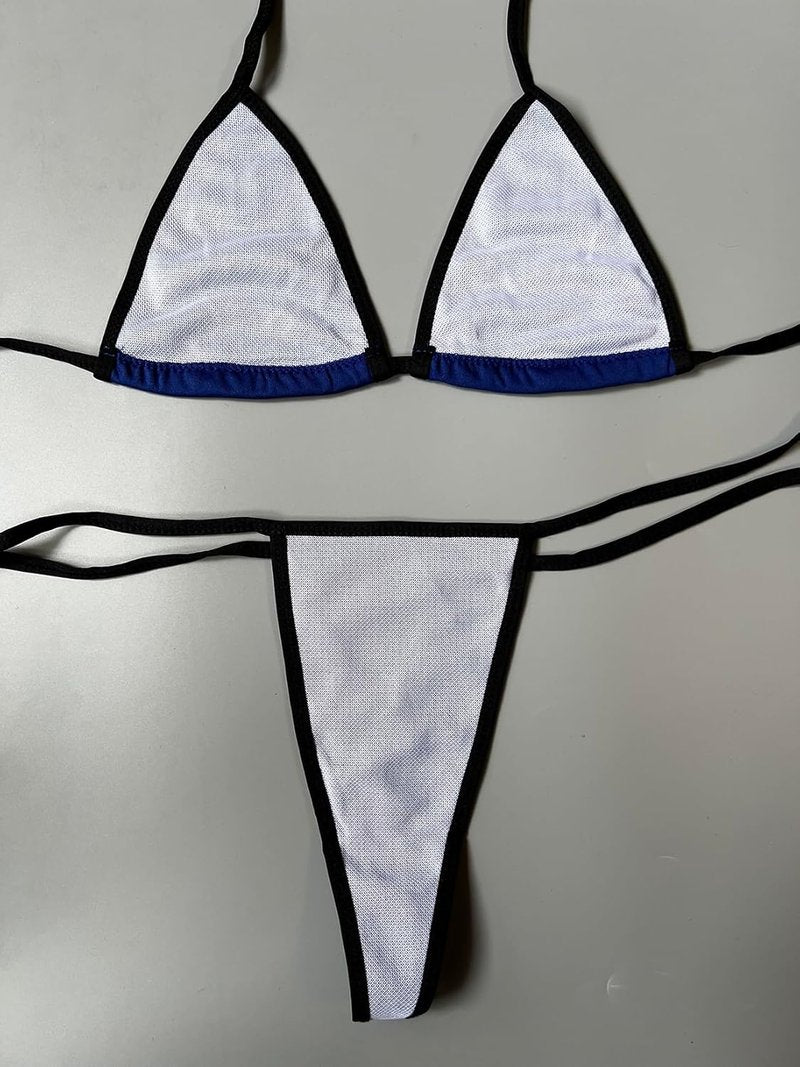 Micro Bikini Set for Women - Extreme Triangle Top G-String Swimsuit | Multi-Color Tie Side Mini Bathing Suit