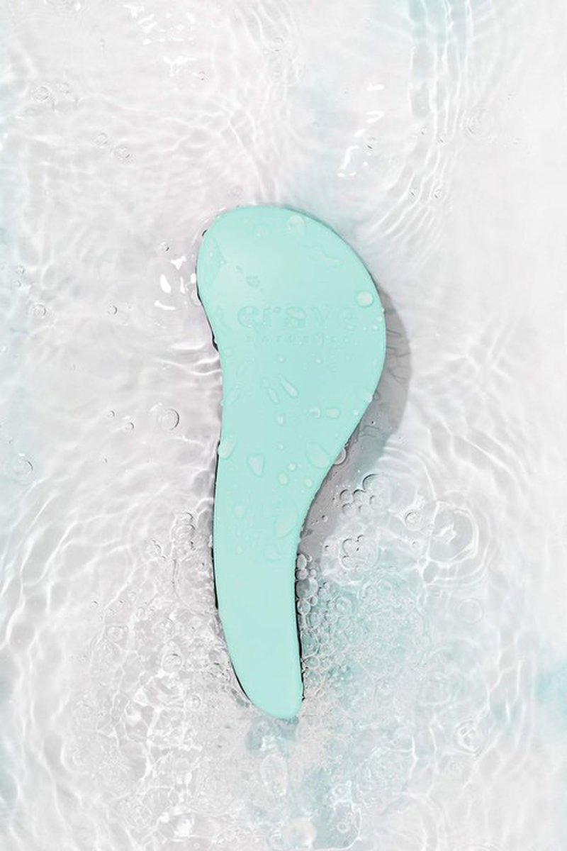 Crave Naturals BIGGIE Glide Thru Detangling Brush - Detangler Hairbrush for Wet or Dry, Curly or Straight Hair - Gentle on Tangles, Ideal Hair Brush and Comb for Adults and Kids - 8.4x3.4-Inch (Mint)