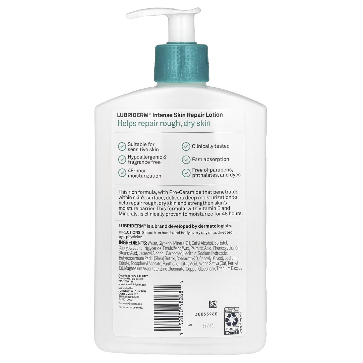 Lubriderm Intense Dry Skin Repair Lotion Fragrance Free 16 fl. oz