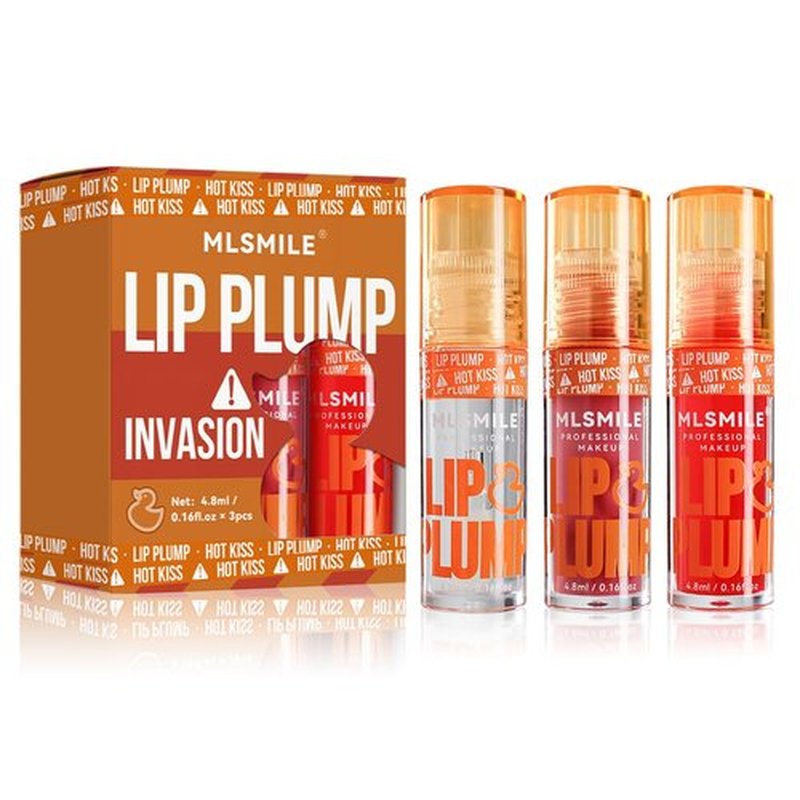 Tiejdhr Plumping Lip Gloss, High Pigment No Sticky Sexy Lip Gloss, Hydrating Lip Oil Lip Glaze, Lip Balm For Women, Shining Korean Clear Plumping Lip Gloss, Make Lips Fuller Vegan Lip Makeup (Set A)
