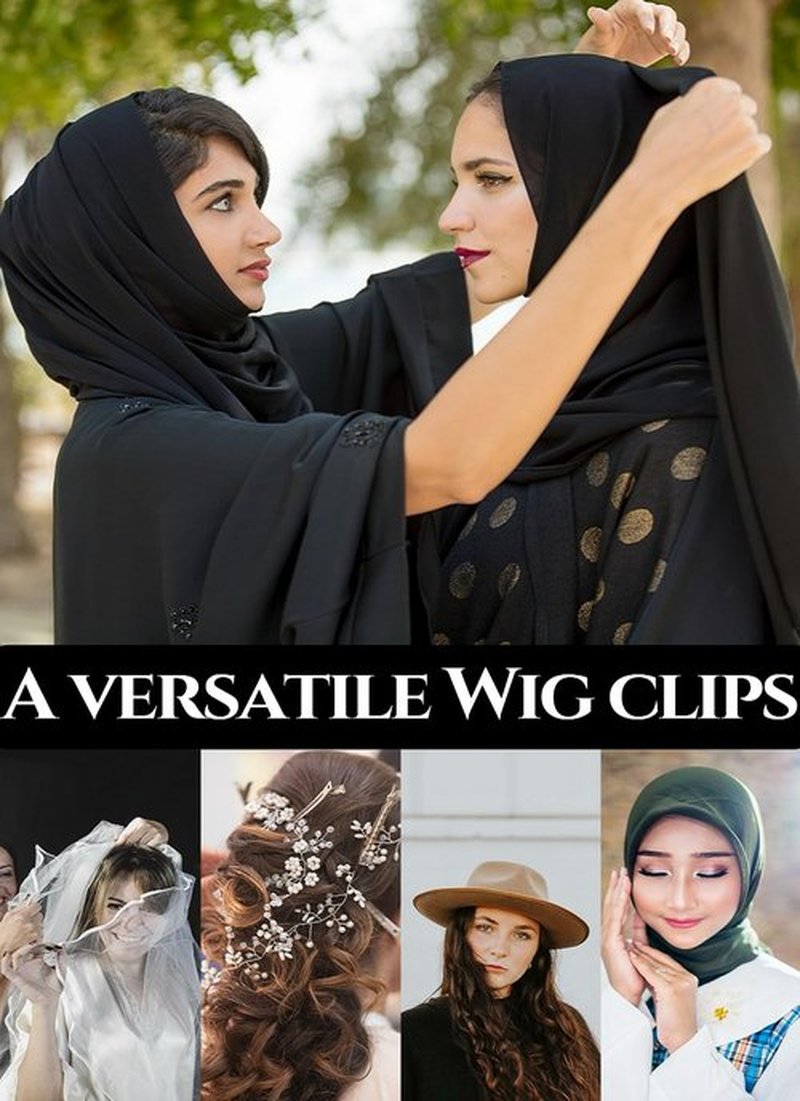 24pcs Chunni Clips with Safety Pins, Snap-comb Hair Clips for Dupatta Turban Scarf Wedding Veil Wig Piece, Clip for Securing the Headscarf