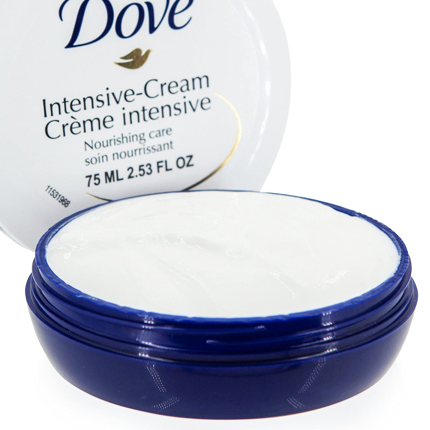 Dove Nourishing Body Care Face, Hand and Body Rich Nourishment Cream for Extra Dry Skin with 48 Hour Moisturization, 2.53 FL OZ (Pack of 2)