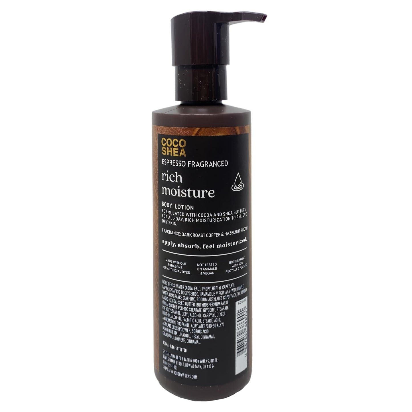 Bath & Body Works Coco Shea Espresso Fragranced Rich Moisture - Moisturizing Body Wash and Body Lotion - with a Charcoal Scrub Bar Soap