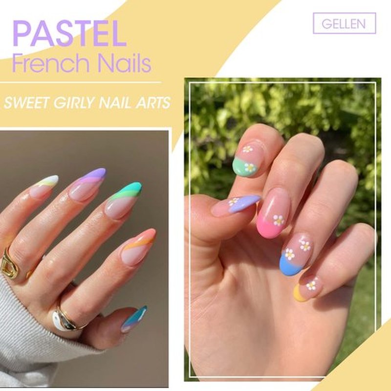 Gellen Gel Nail Polish, 16 Colors Gel Nail Polish Set, Summer Pastel Tones Gel Nail Polish Kit with Gel Top and Base Coat, Glitter U V Gel Nails Polish Kit for Gift