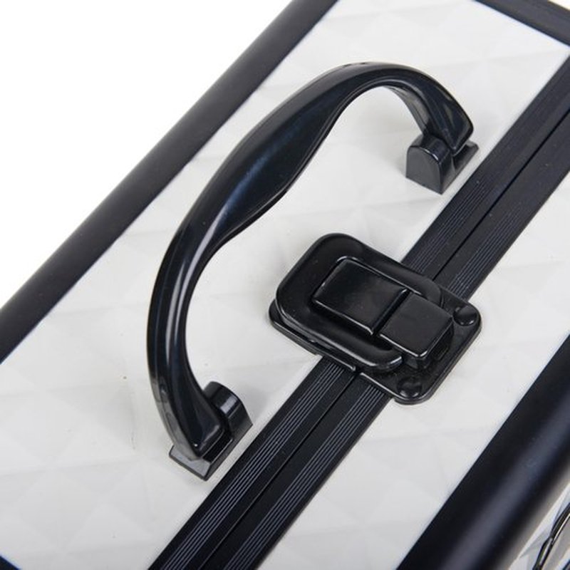 SHANY Chic Makeup Train Case Cosmetic Box Portable Makeup Case Cosmetics Beauty Organizer Jewelry storage with Locks, Multi trays Makeup Storage Box with Makeup Mirror - Peaceful