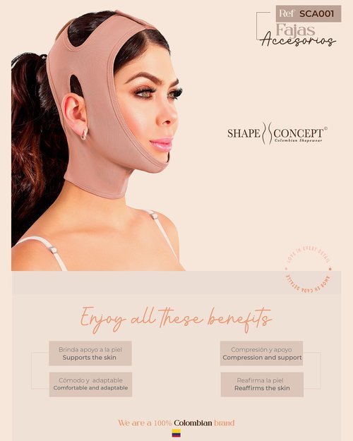 Shape Concept Chin Strap Support Band Neck Bandage Mentonera Post Quirurgica Face Lifting Slimmer Chin Lift Facial Compression
