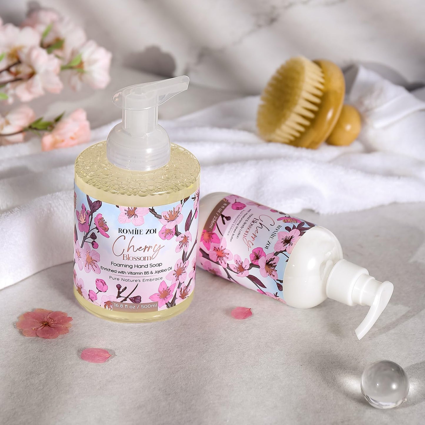 ROMIIE ZOI Foaming Hand Soap with Gift Box - Cherry Blossom - 500 ML/ 16.8 FL. OZ
