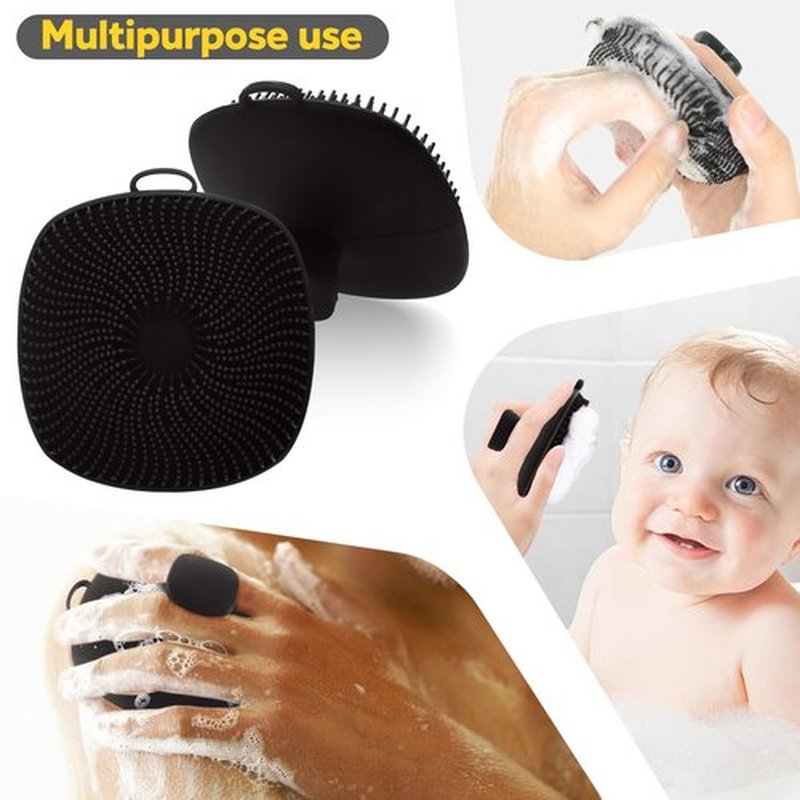 VWMYQ Silicone Body Scrubber for Men, New Upgrade Richer Foam and Effective Cleaning, Premium Silicone Scrubber with Ergonomic No-Slip Handle, Long-Lasting & Easy to Clean, Body Exfoliator Scrubber