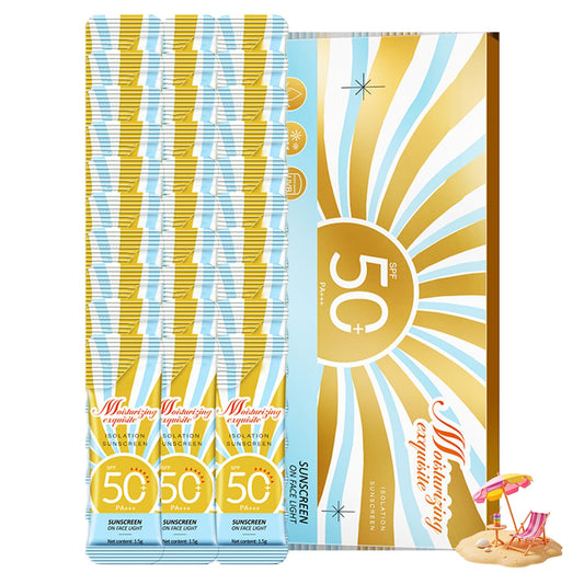 Mini Sunscreen SPF 50+ | 30 Pack Travel Size for Face & Body - Waterproof, Lightweight, Non-Greasy