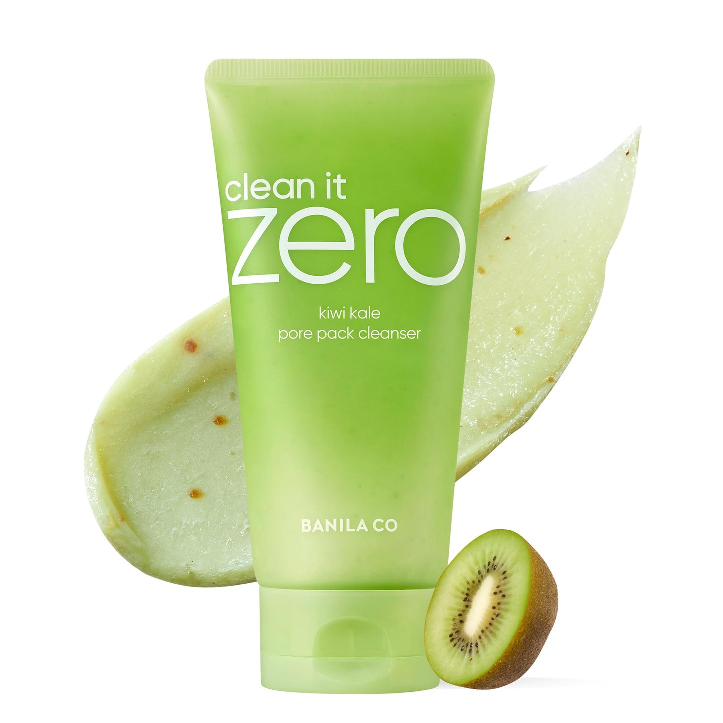 BANILA CO Clean It Zero Kiwi Kale Pore Clarifying Facial Wash | Vegan Cleanser for Smooth, Balanced Skin | Gentle Exfoliating Wash-Off Pack for Refining Texture (180g / 6.35 oz)