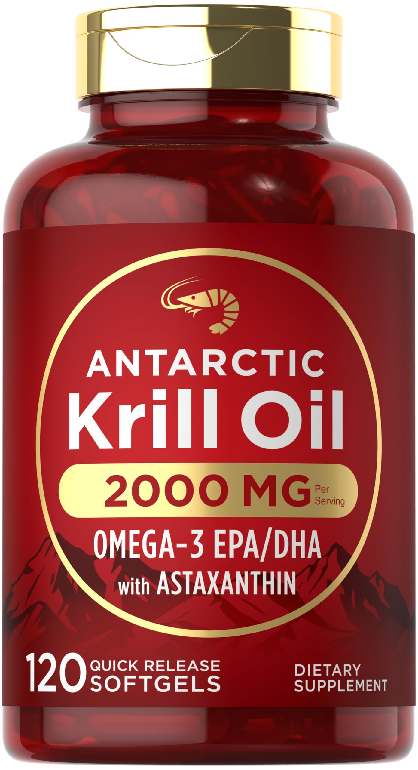 Carlyle Antarctic Krill Oil 2000mg | 120 Softgels | Maximum Strength