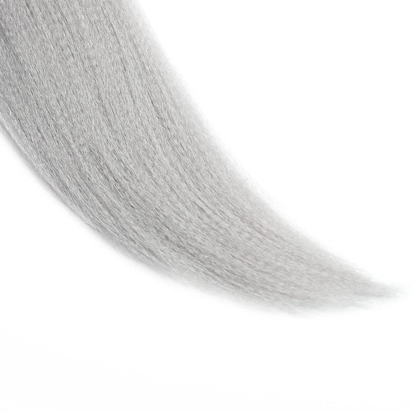 Newluyang Pre Stretched Braiding Hair, Synthetic Crochet Hair Braids,26 inch 3 Packs Hot Water Setting Professional Yaki Texture Crochet Hair Extension Braids. (26inch,Grey)